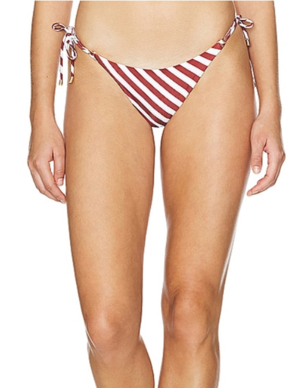 Vix Paula Hermanny striped swimsuit bikini bottoms Small boardwalk tie side full